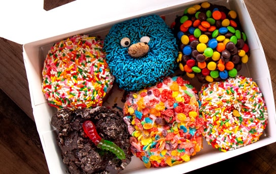 box of 6 specialty mini donuts