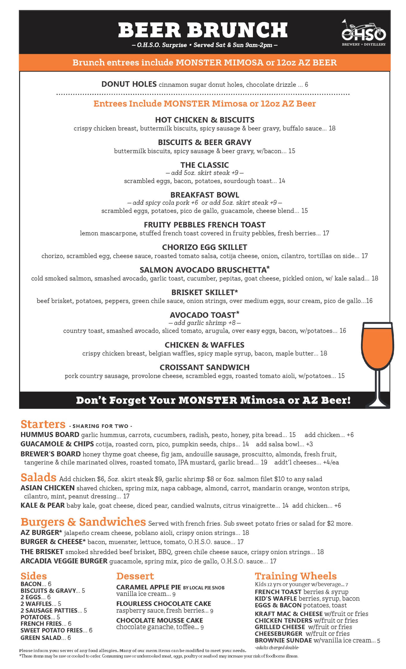 Surprise Brunch Menu Page 1